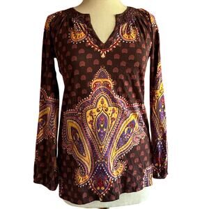 Vintage Lucky Brand Top Womens Size Small Hippie Retro Boho